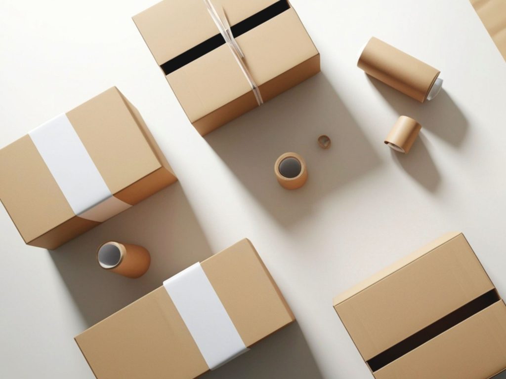 Materiales de embalaje para proteger los objetos del polvo durante una obra